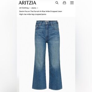 Denim Forum - Farrah High Rise Cropped Jeans size 27